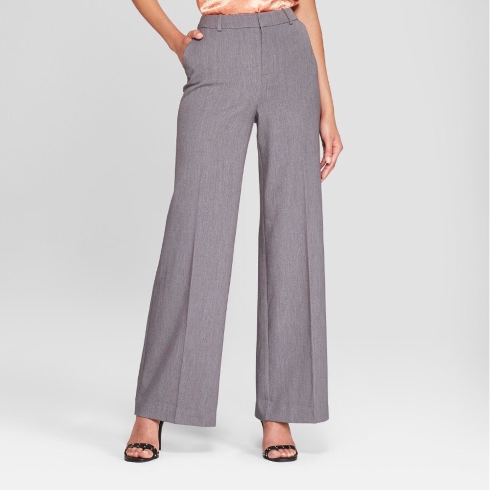 A New Day Gray Women’s Wide Leg Dress Slacks